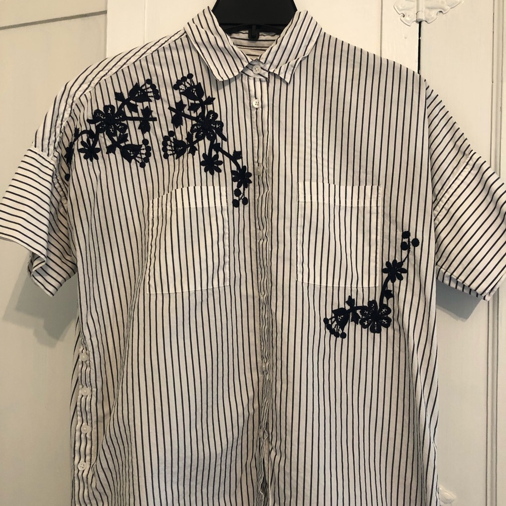 Navy Madewell button up.